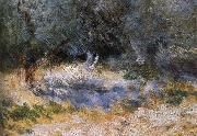 Pierre-Auguste Renoir Detail of Cliff painting